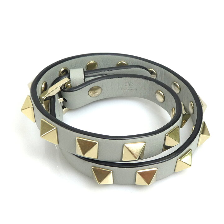 VALENTINO バレンティノ ロックスタッズ ブレスレット グレー （楽天  