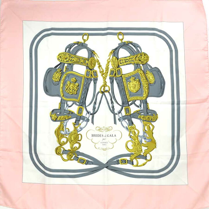 楽天市場】エルメス HERMES スカーフ カレ90 BRIDES de GALA シルク  