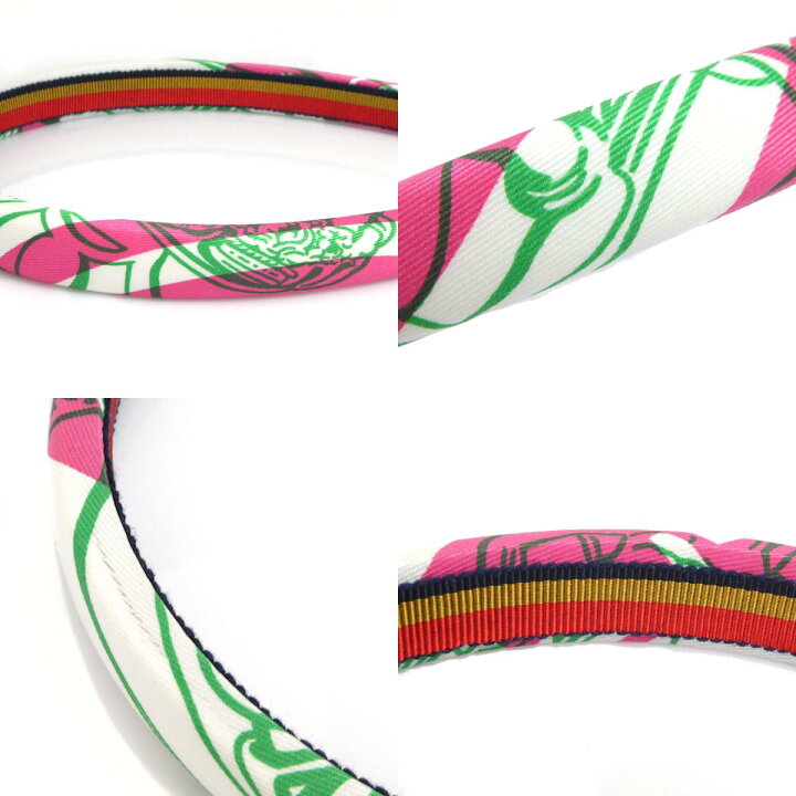 楽天市場】エルメス HERMES カチューシャ シルク ホワイト/ピンク  