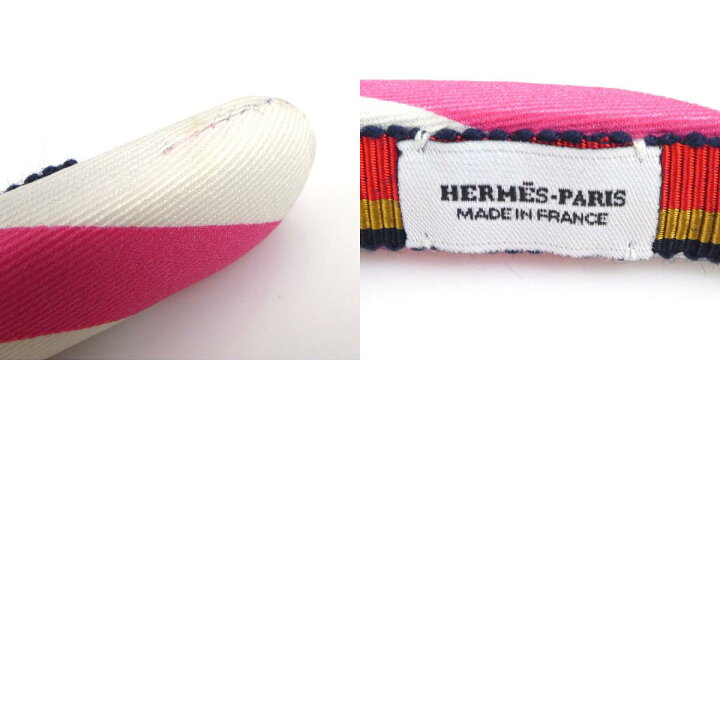 楽天市場】エルメス HERMES カチューシャ シルク ホワイト/ピンク  