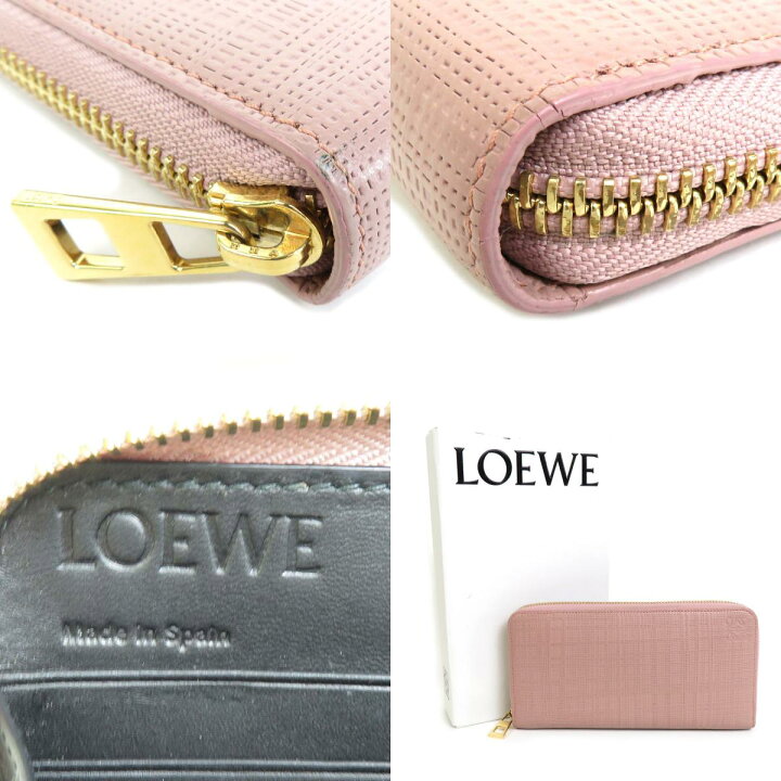 楽天市場】ロエベ LOEWE ラウンドファスナー長財布 レザー ピンク 
