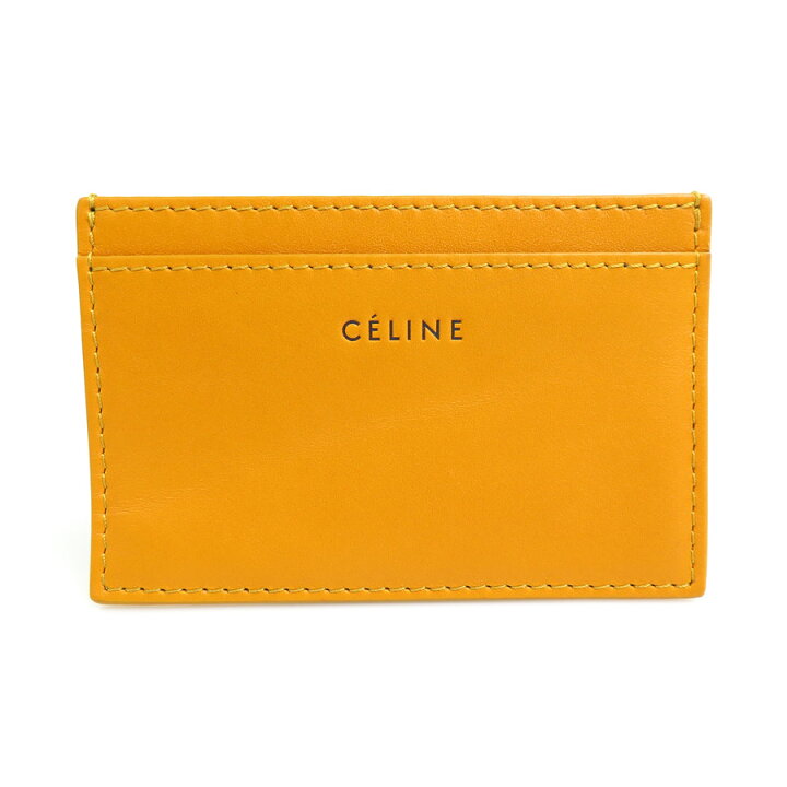 楽天市場】セリーヌ CELINE カードケース レザー オレンジ ユニ 