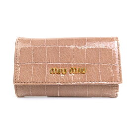 ミュウミュウ MIUMIU キーケース レザー ピンクベージュ レディース 送料無料【中古】 h29831f