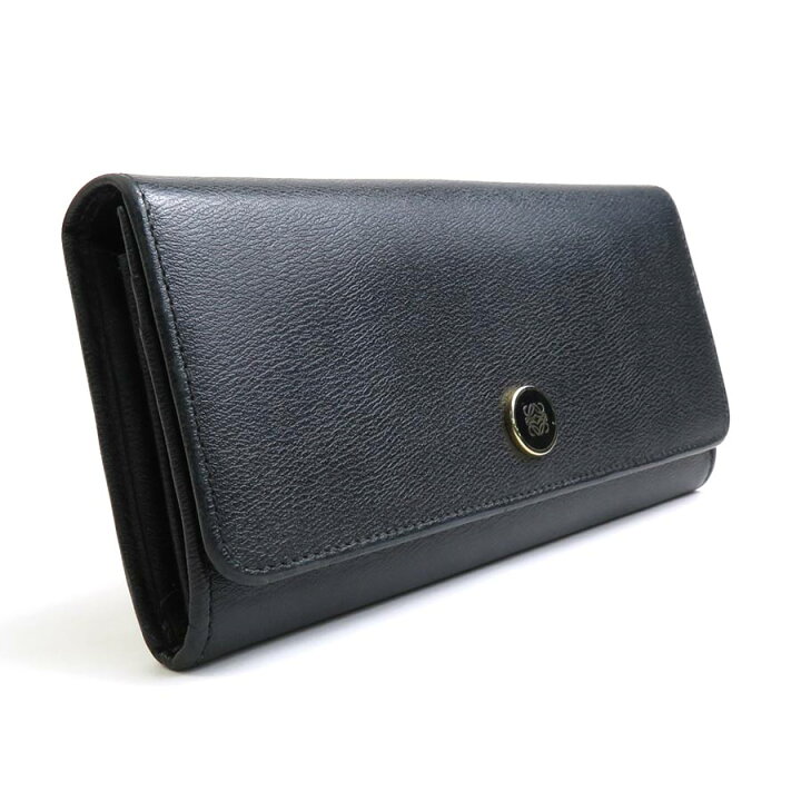 楽天市場】ロエベ LOEWE 二つ折り長財布 アナグラム レザー ブラック 