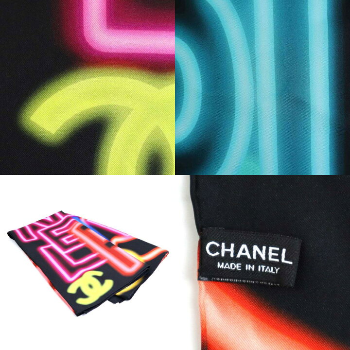 楽天市場】シャネル CHANEL スカーフ ココマーク シルク ブラック 