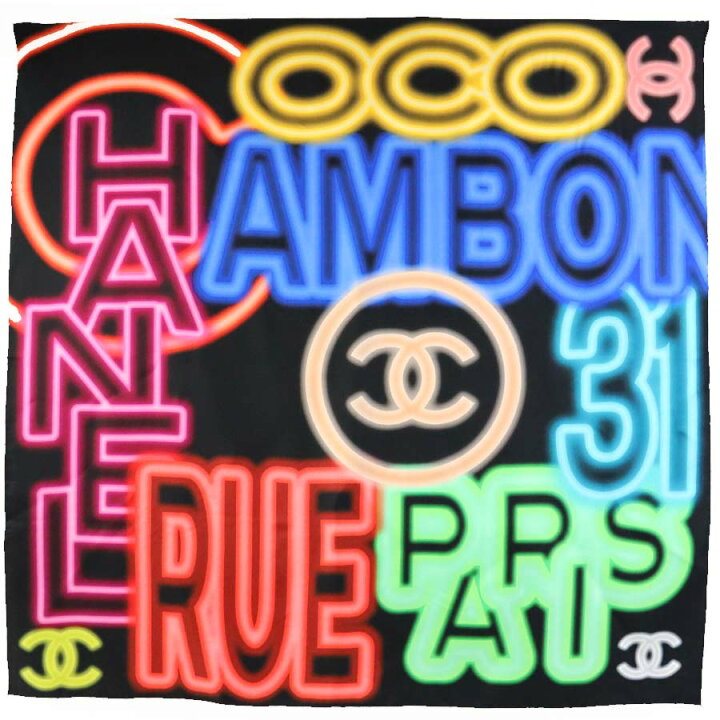 楽天市場】シャネル CHANEL スカーフ ココマーク シルク ブラック  