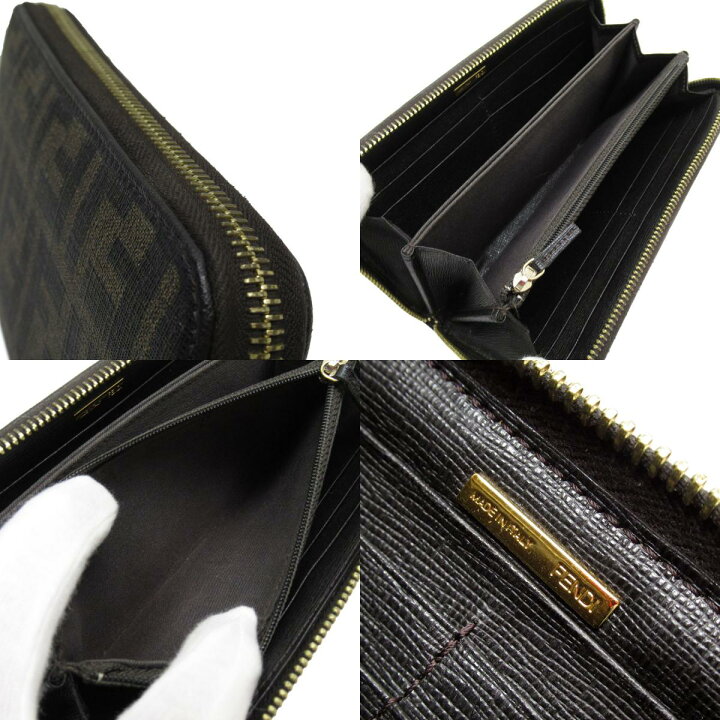 ✨Sランク✨ FENDI 長財布 ペカン柄 ストライプ ズッカ ズッキーノ FF 