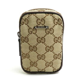 グッチ GUCCI シガレットケース ミニポーチ GGキャンバス ブラウン ユニセックス 115249 送料無料【中古】 55503k