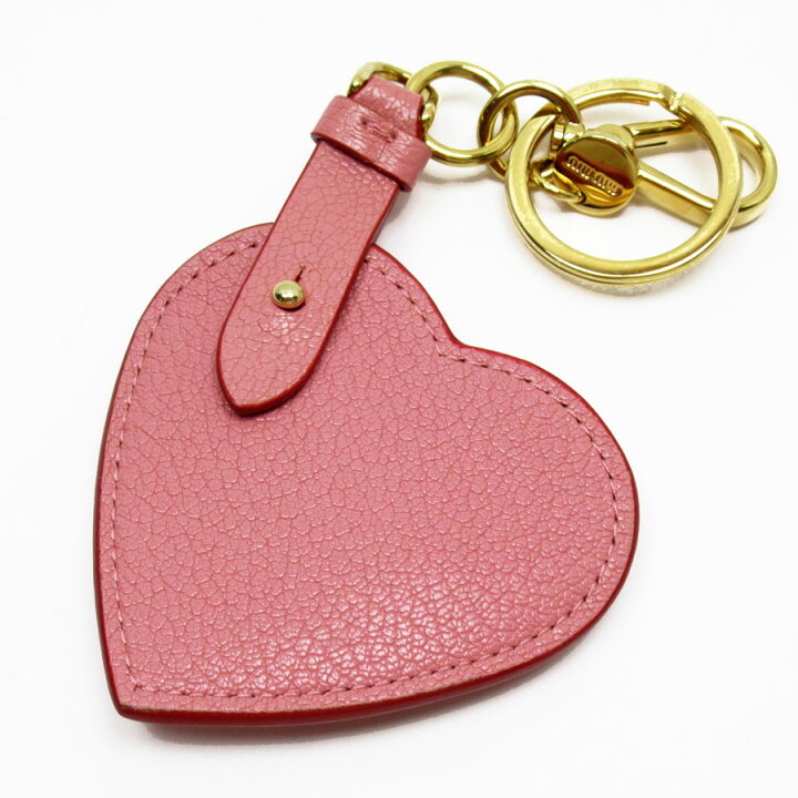 楽天市場】ミュウミュウ MIUMIU チャーム キーリング ミラー レザー  
