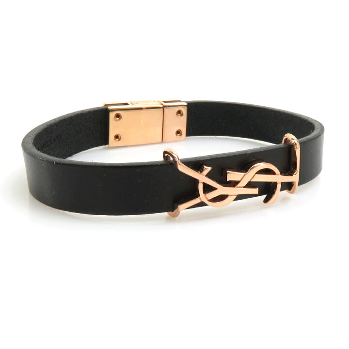 楽天市場】サンローラン SAINT LAURENT ブレスレット レザー ブラック 
