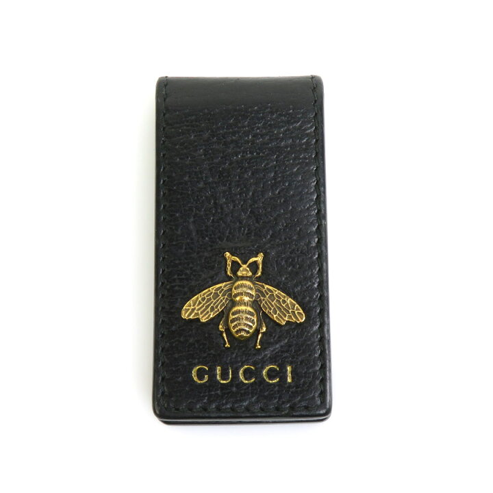 楽天市場】グッチ GUCCI マネークリップ Bee ビー 蜂 レザー ブラック 