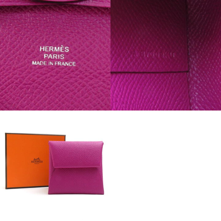 楽天市場】エルメス HERMES コインケース バスティア レザー パープル  