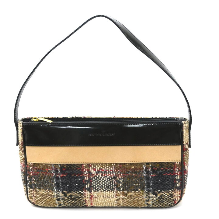 楽天市場】バーバリー BURBERRY ショルダーバッグ チェック パテント 