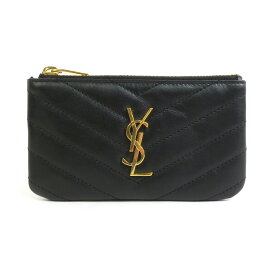 サンローラン SAINT LAURENT コインケース レザー ブラック ユニセックス 438386 送料無料【中古】 r9868f