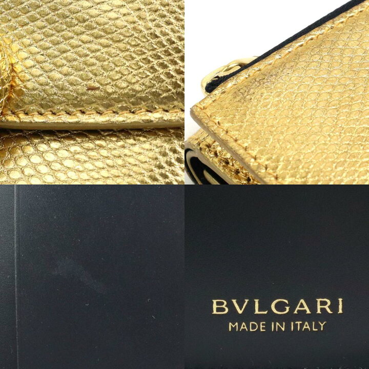 楽天市場】ブルガリ BVLGARI 三つ折り財布 セルペンティ レザー  