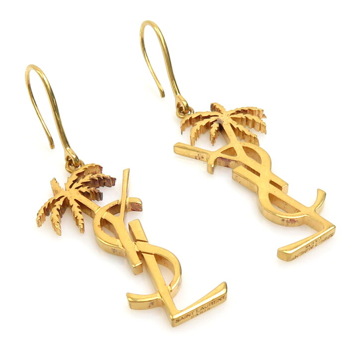 楽天市場】サンローラン SAINT LAURENT ピアス メタル ゴールド