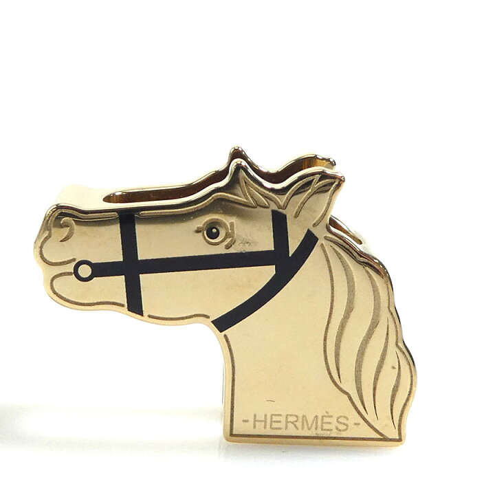 楽天市場】エルメス HERMES スカーフリング ホースヘッド メタル  