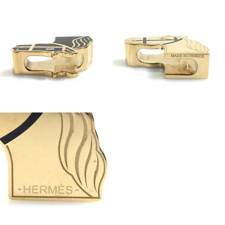 楽天市場】エルメス HERMES スカーフリング ホースヘッド メタル  