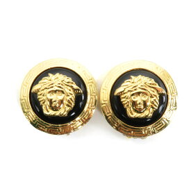 ジャンニ ヴェルサーチ Gianni Versace イヤリング メドゥーサ メタル ゴールド/ブラック レディース 送料無料【中古】 e57938a