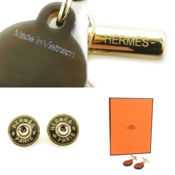 楽天市場】エルメス HERMES ピアス シェーヌダンクルPM バッファロー 