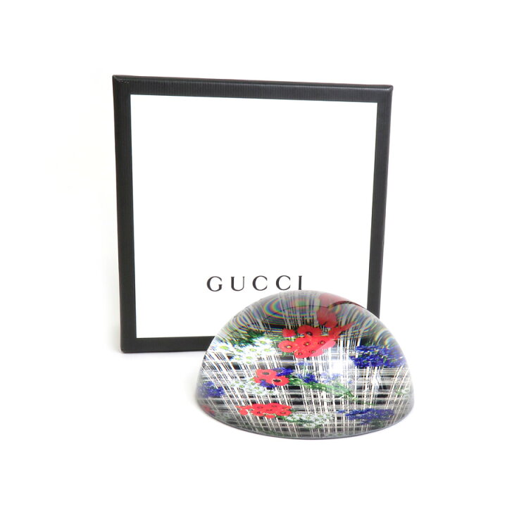 楽天市場】グッチ GUCCI ペーパーウェイト ガラス クリア/マルチカラー  
