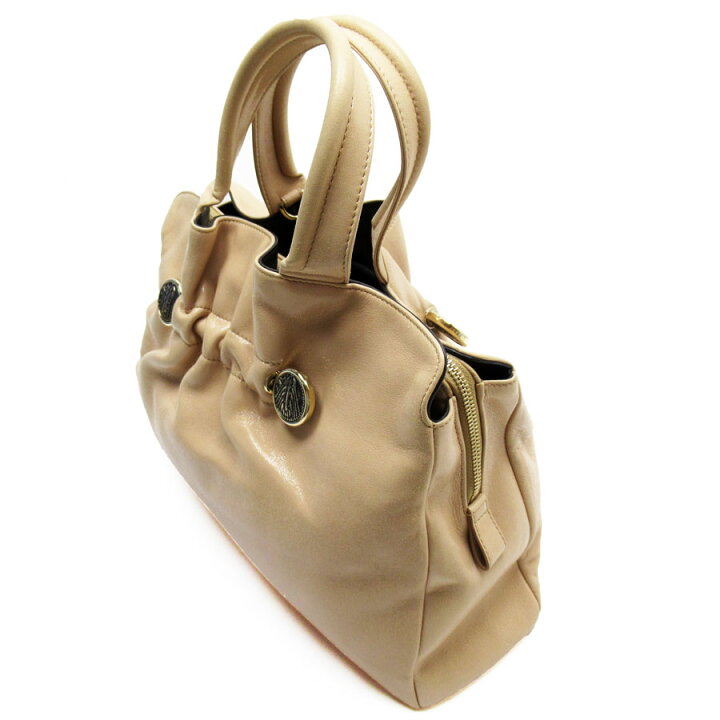 楽天市場】ブルガリ BVLGARI ハンドバッグ レザー ピンクベージュ  