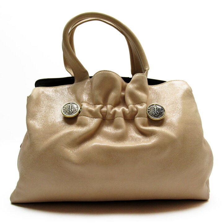 楽天市場】ブルガリ BVLGARI ハンドバッグ レザー ピンクベージュ  