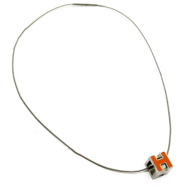 楽天市場】エルメス HERMES ネックレス Hキューブ カージュドアッシュ 