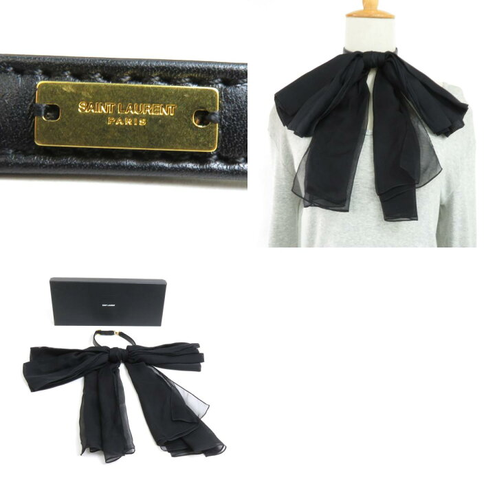 楽天市場】サンローラン SAINT LAURENT チョーカー リボン シルク 