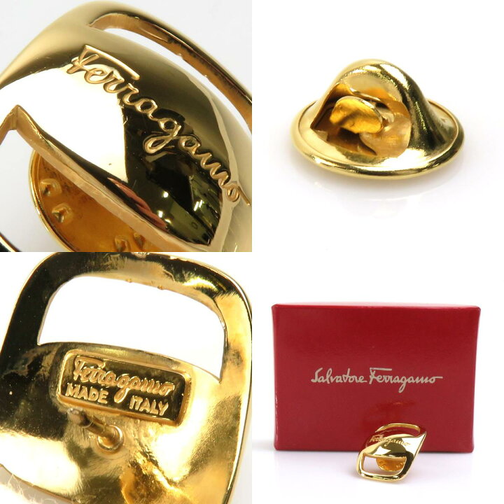楽天市場】サルヴァトーレフェラガモ Salvatore Ferragamo ブローチ 