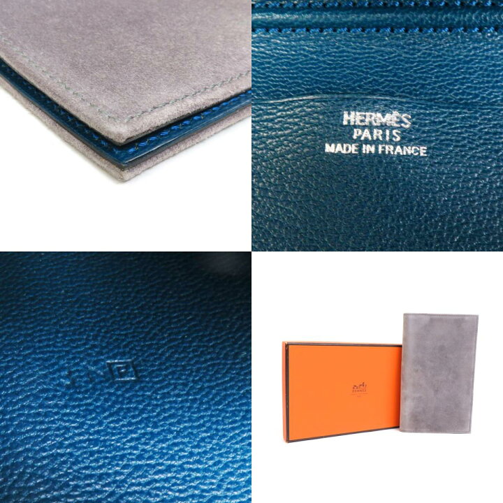 楽天市場】エルメス HERMES 手帳カバー スエード/レザー グレー/ダーク  