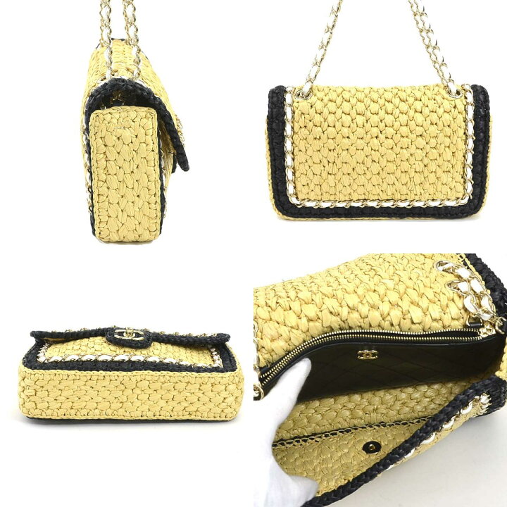 楽天市場】シャネル CHANEL ショルダーバッグ ラフィア/ラムスキン 
