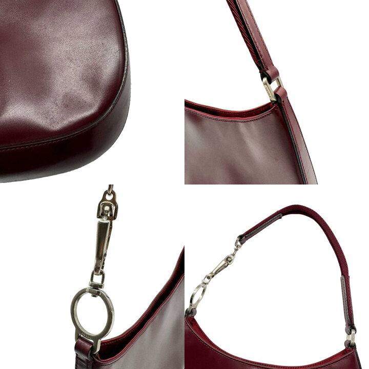楽天市場】プラダ PRADA ショルダーバッグ レザー バーガンディ  