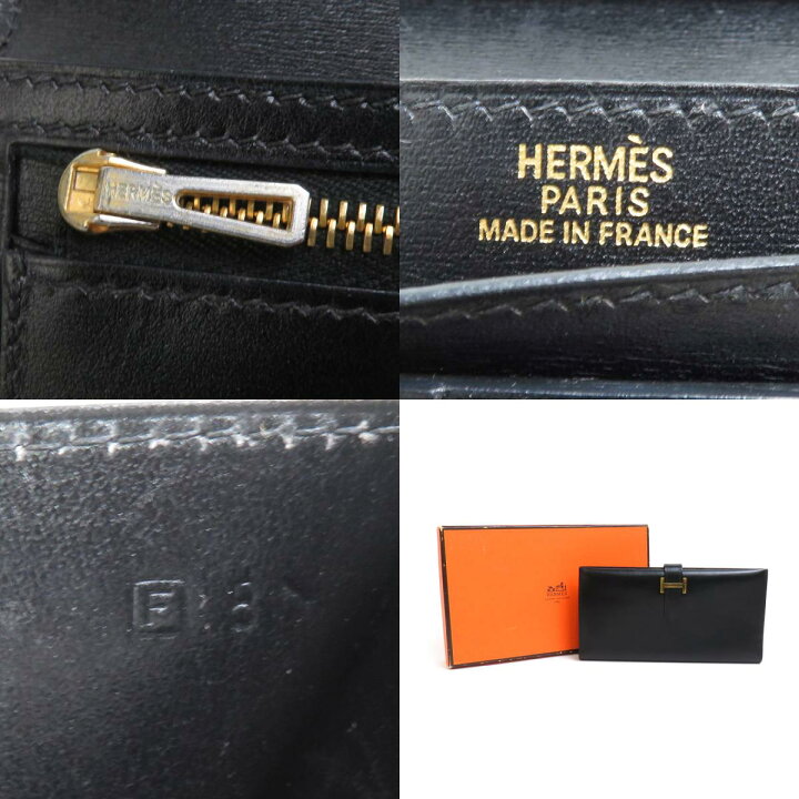 楽天市場】エルメス HERMES 二つ折り長財布 ベアンクラシック ボックス  