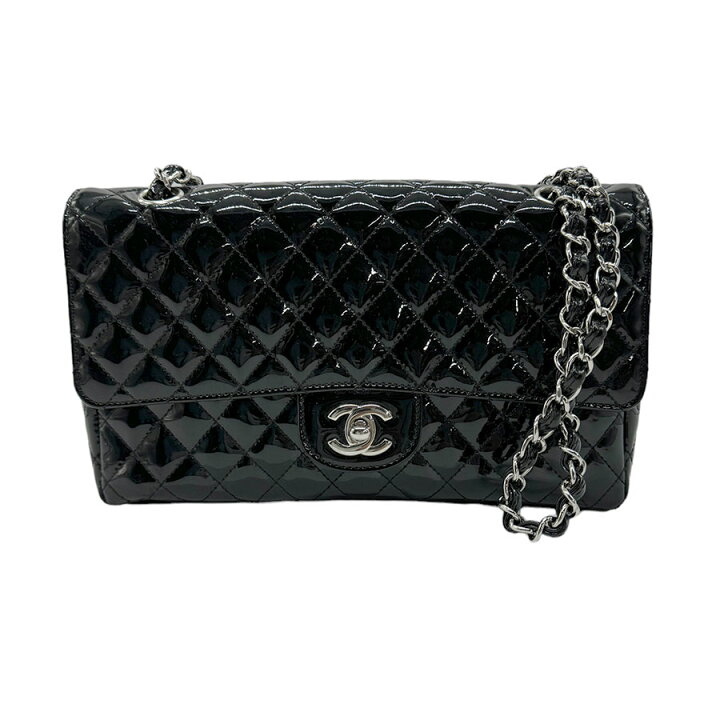 楽天市場】シャネル CHANEL ショルダーバッグ パテントレザー ブラック 