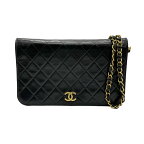 シャネル CHANEL ショルダーバッグ チェーンショルダーバッグ マトラッセ レザー/メタル ブラック/ゴールド レディース 送料無料【中古】 z0609