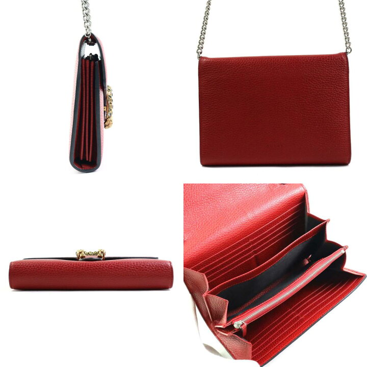 楽天市場】グッチ GUCCI ウォレットチェーン デュオ二ソス レザー  