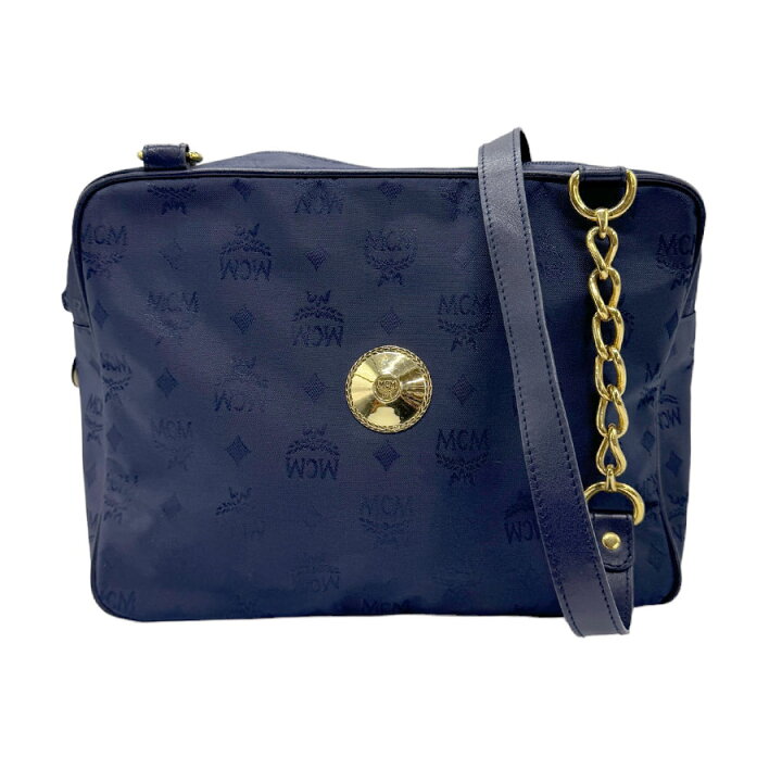 楽天市場】エム シー エム MCM ショルダーバッグ ナイロン ネイビー 