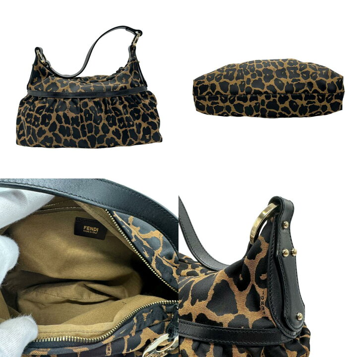 楽天市場】フェンディ FENDI ハンドバッグ ナイロン ブラック×ブラウン  