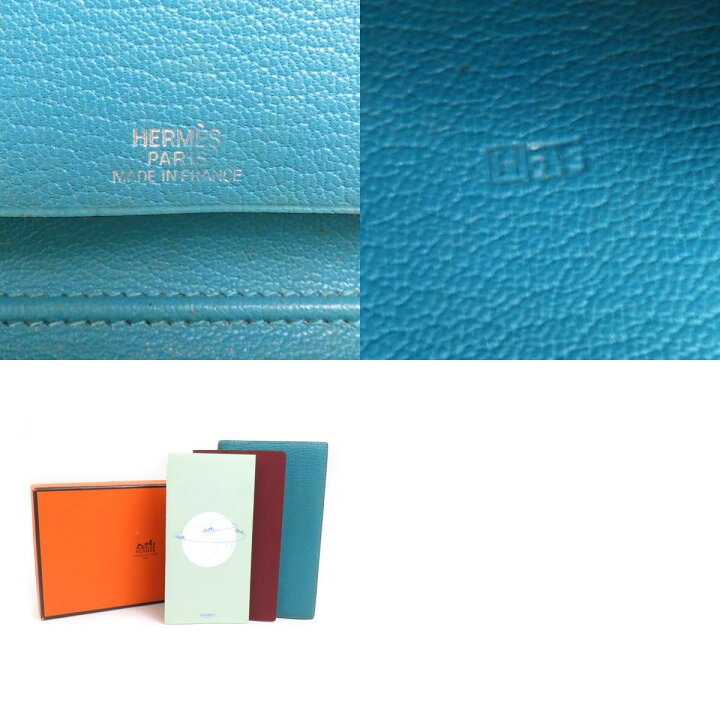 楽天市場】エルメス HERMES 手帳カバー レザー ライトブルー ユニ  