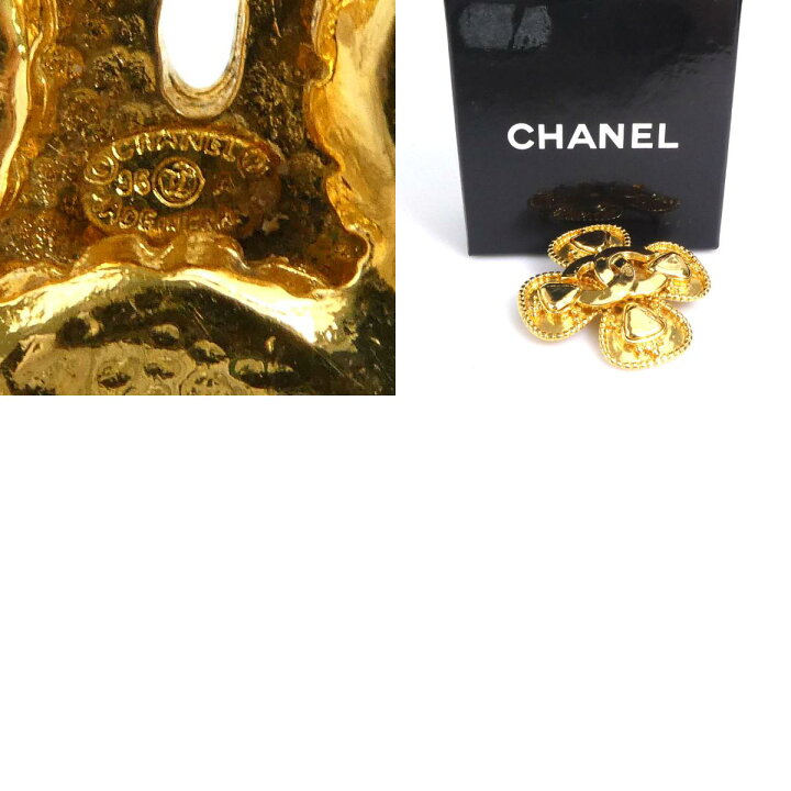 楽天市場】シャネル CHANEL ブローチ ココマーク メタル ゴールド  