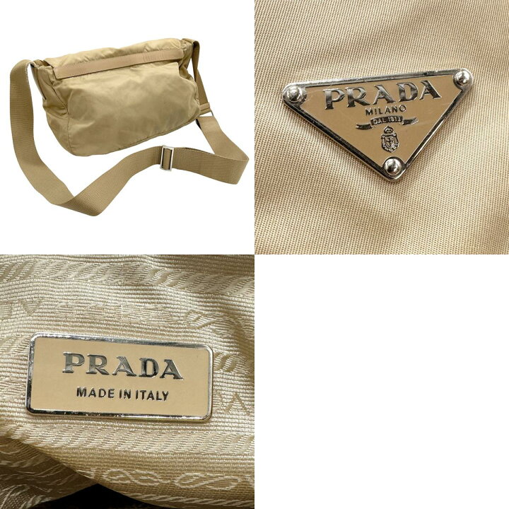 楽天市場】プラダ PRADA 斜め掛けショルダーバッグ ナイロン ベージュ 