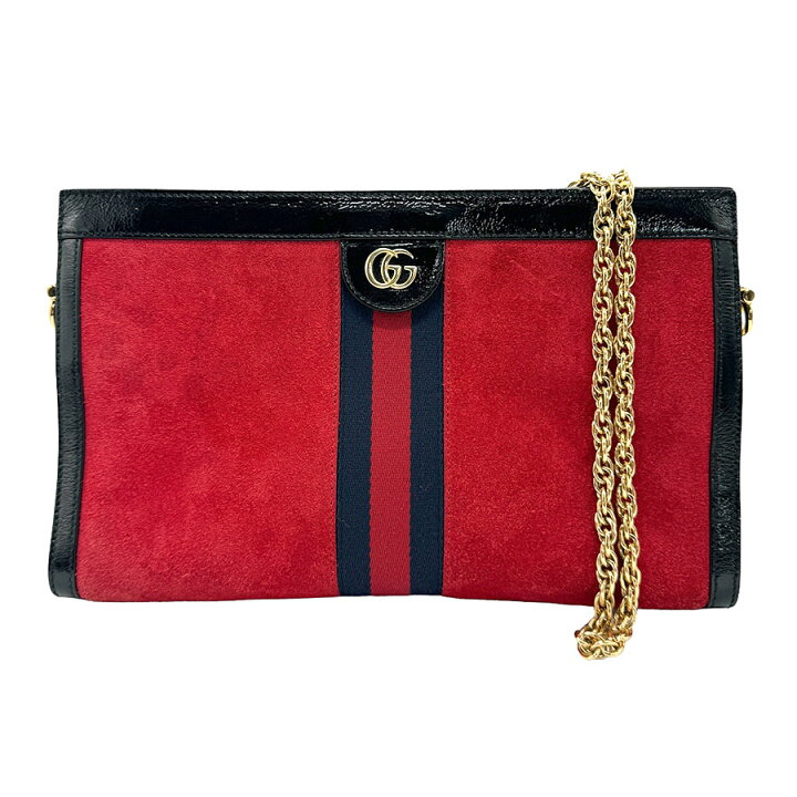 楽天市場】グッチ GUCCI ショルダーバッグ スエード/レザー レッド  