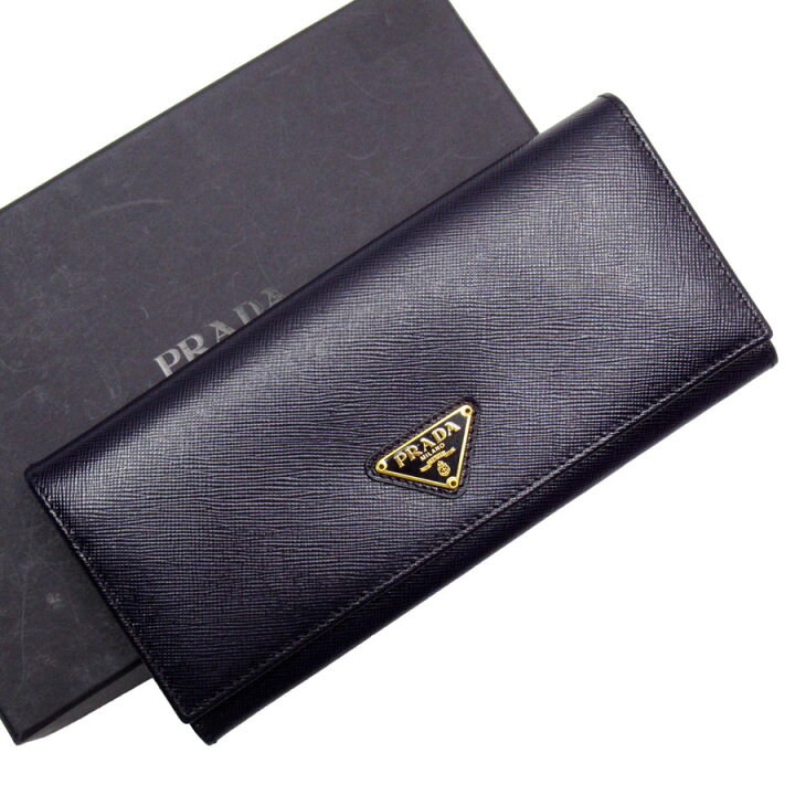 楽天市場】プラダ PRADA 二つ折り長財布 レザー パープル ユニセックス 