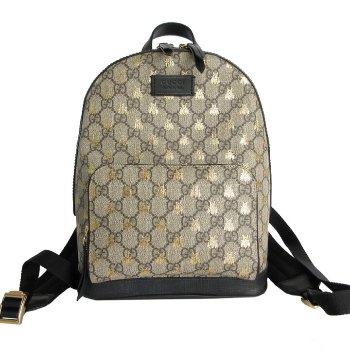 楽天市場】グッチ GUCCI リュック GGスプリーム Bee PVC ベージュ  