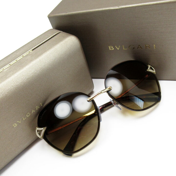 楽天市場】ブルガリ BVLGARI サングラス メタル ブラウン×ゴールド  