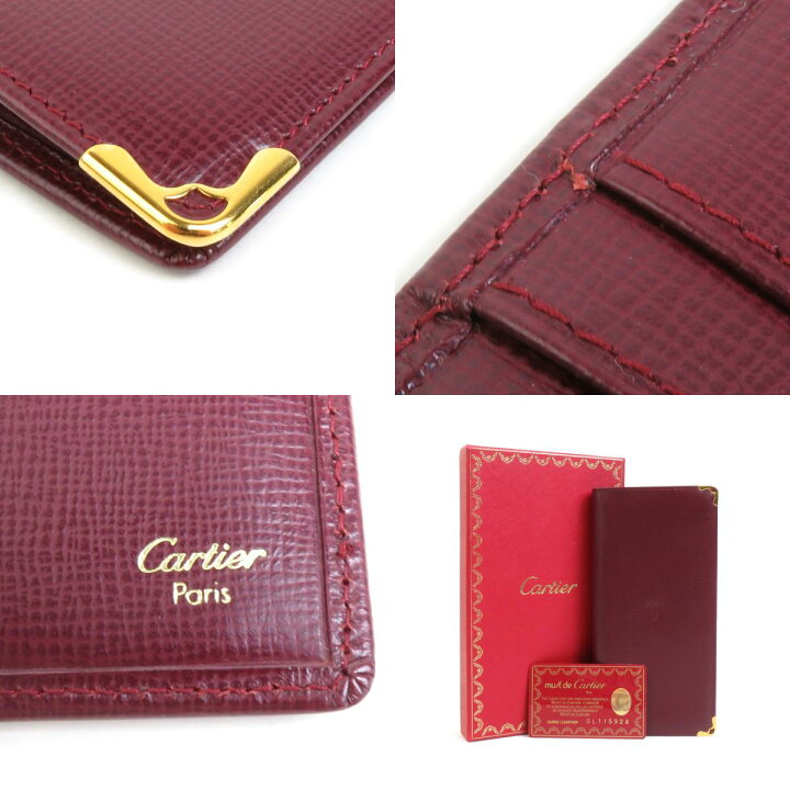 楽天市場】カルティエ CARTIER 札入れ マストライン レザー ボルドー  