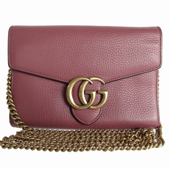 楽天市場】グッチ GUCCI ウォレットチェーン 斜め掛けショルダーバッグ  