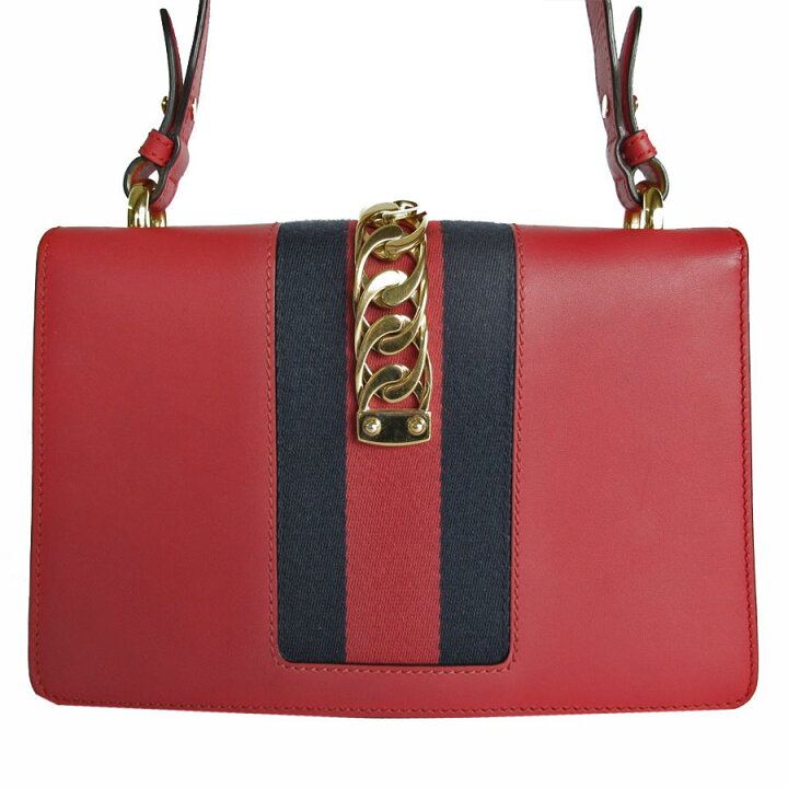 楽天市場】グッチ GUCCI ショルダーバッグ シルヴィ レザー レッド  