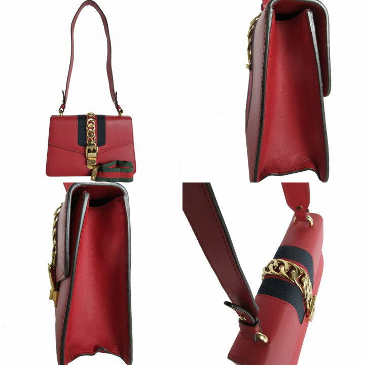 楽天市場】グッチ GUCCI ショルダーバッグ シルヴィ レザー レッド  
